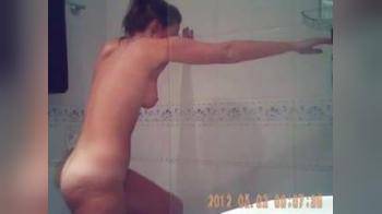 video of Woman showering