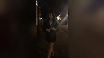 video of Flashing her tits in the street
