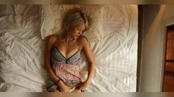 video of Amateur blonde teen has intense masturbation session