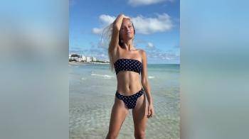 video of hot blonde polka dots