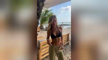 video of hot abs at beach