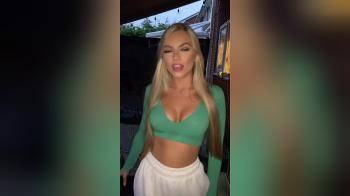 video of hot blonde lowcut top