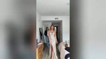 video of showing off long dress