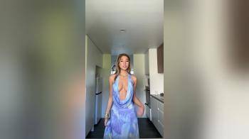 video of asian with lowcut dress