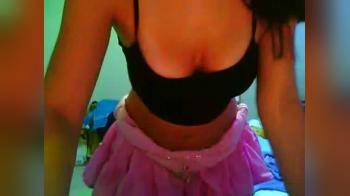 video of Amber dancing in her pink skirt