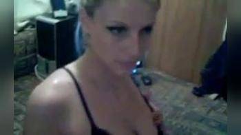 video of Hot Blonde Chick gives a Blowjob