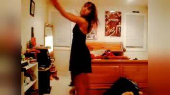 video of Amateur babe showing a striptease 