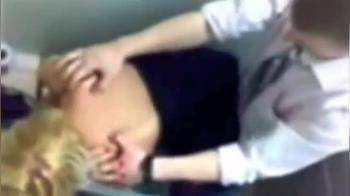 video of Blond banged in bathroom