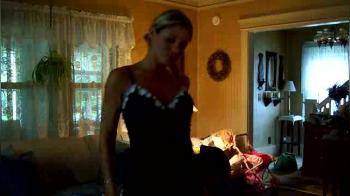 video of Skinny blond stripping and dancing
