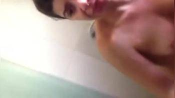 video of Mature mexican showering