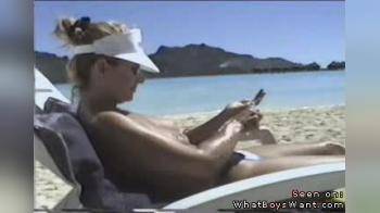 video of Hard Nipples Sun Tanning