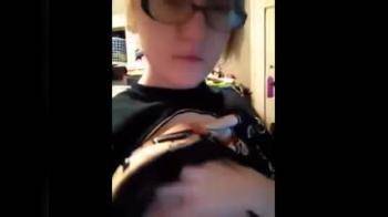 video of Young Nerdy Girl Shows Off Her Sexy Body