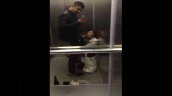 video of feeding her sperm in an elevator