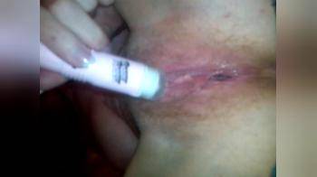 video of Clit vibrator close up, hear the moaning