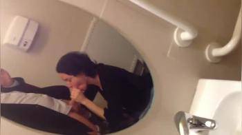 video of bathroom blowjob