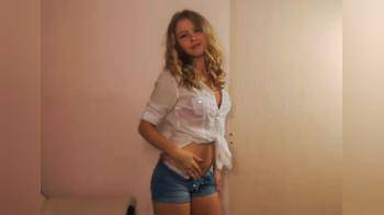 video of Russian Hottest Teen Stripping and playing