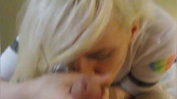 video of This hot blonde gives a Awesome BJ