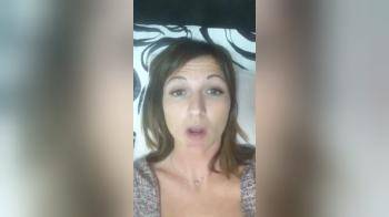 video of Lying on bed talking dirty and flashing
