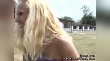 video of Blonde outside