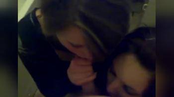 video of Two Amateur Teens Blow A Dick