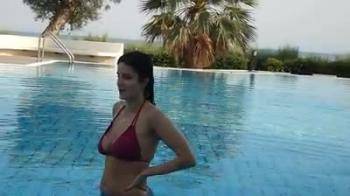 video of Greek busty girl in the pool