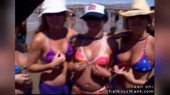 video of tits showing beach