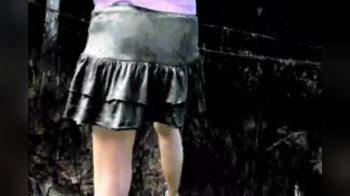 video of Black mini skirt no panties