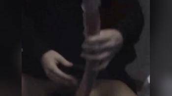 video of Dildoing on public toilet with big dildo