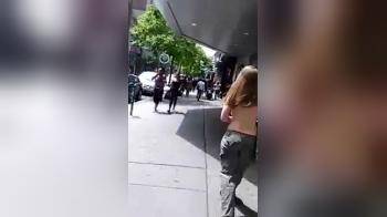 video of topless in the city cell