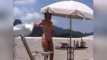 video of Sunbating naked