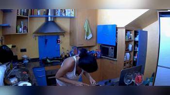 video of Real Downblouse while she is making food