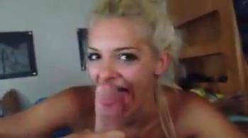 video of Cute blonde sucking cock