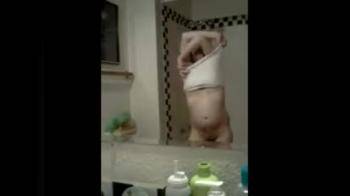 video of chubby bathroom bate
