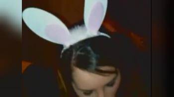 video of Sucking black cock with bunny ears