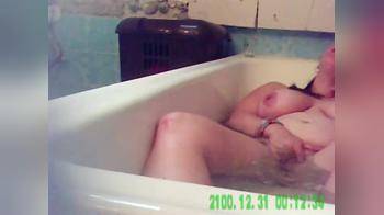 video of Fingering wife lying in the bath