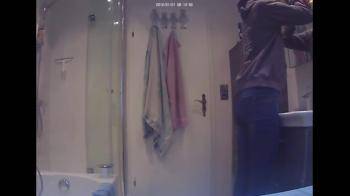 video of Sister getting ready for shower