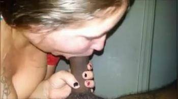 video of black cock nuts on this chubby white girls face