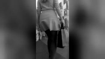 video of secretly following this curvy