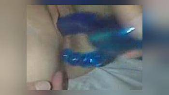 video of old cellphone bate clip of wife with blue toy