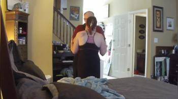 video of Young milf cheats on her husband while he's at wor