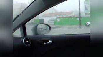 video of bating herself in her car on a public place