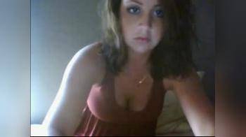 video of curl brunette giving webcam show on her bed