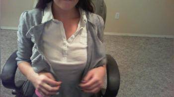 video of After hours office play by this amazing brunette