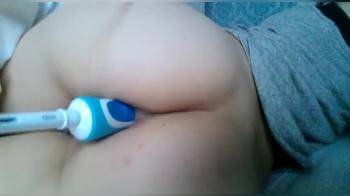 video of electric toothbrush anal with her amazing view