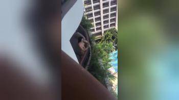 video of Secretly filming girl nude on balcony