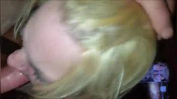 video of Wife gets a massive sloppy jizz bomb on her face