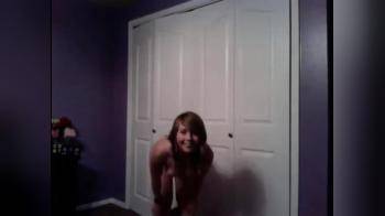 video of tweenish girl stripping naked and making fun
