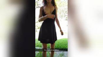 video of skinny girl in dress flashing all her amazing parts