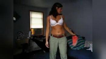 video of Sexy Stripping in her bedroom
