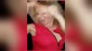video of red dress in bar